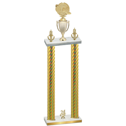 Double Gold Carbon Fiber Year Running Trophy