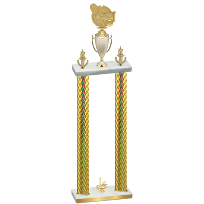 Double Gold Carbon Fiber First Place Tennis Trophy