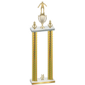 Double Gold Carbon Fiber Year Wrestling Trophy
