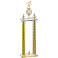 Double Gold Carbon Fiber Year Bowling Trophy
