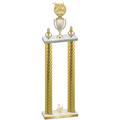Double Gold Carbon Fiber Third Place Bowling Trophy