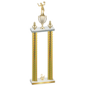 Double Gold Carbon Fiber Second Place Volleyball Trophy
