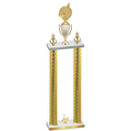 Double Gold Carbon Fiber Second Place Volleyball Trophy