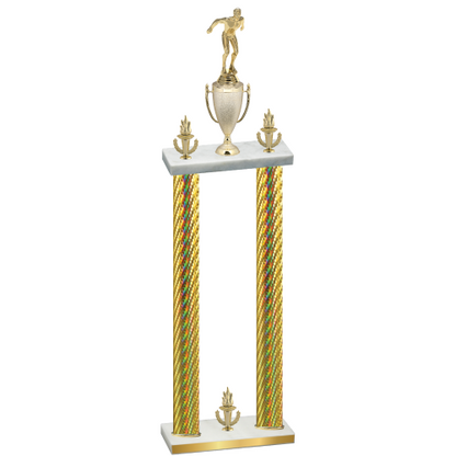 Double Gold Carbon Fiber Victory Swimming Trophy