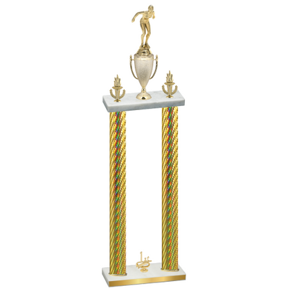 Double Gold Carbon Fiber First Place Tennis Trophy