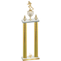 Double Gold Carbon Fiber First Place Football Trophy