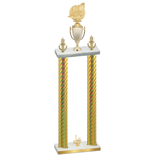 Double Gold Carbon Fiber First Place Swimming Trophy