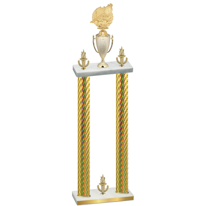 Double Gold Carbon Fiber Victory Swimming Trophy