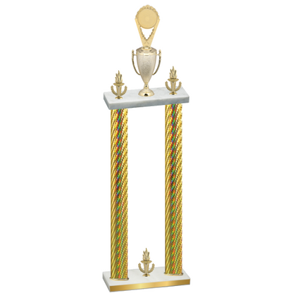 Double Gold Carbon Fiber Victory Insert Trophy