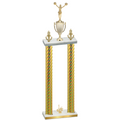 Double Gold Carbon Fiber First Place Cheerleading Trophy