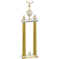 Double Gold Carbon Fiber Year Cheerleading Trophy