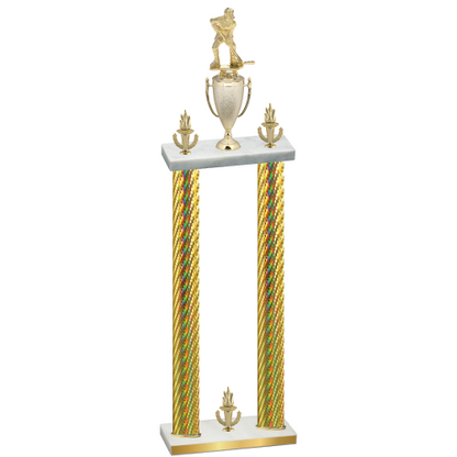 Double Gold Carbon Fiber Victory Hockey Trophy