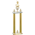 Double Gold Carbon Fiber Victory Lacrosse Trophy