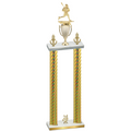 Double Gold Carbon Fiber Year Lacrosse Trophy