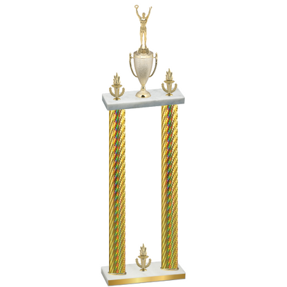 Double Gold Carbon Fiber Victory Victory Trophy