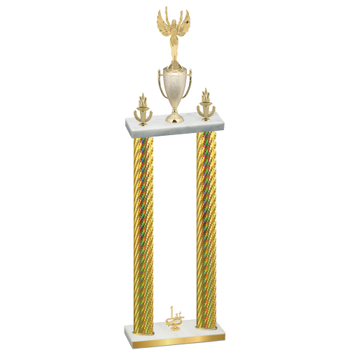 Double Gold Carbon Fiber First Place Victory Trophy