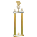 Double Gold Carbon Fiber Fourth Place Basketball Trophy