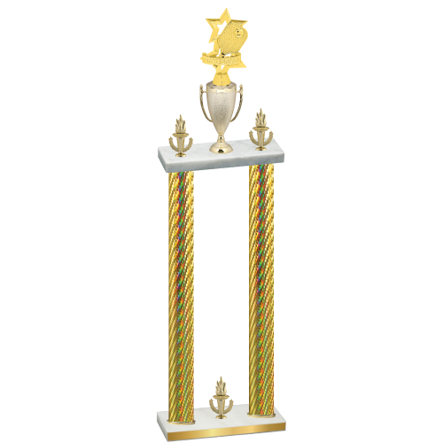 Double Gold Carbon Fiber Victory Pickleball Trophy