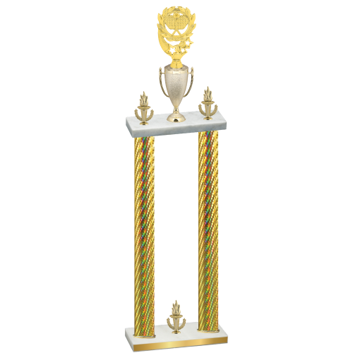 Double Gold Carbon Fiber Victory Pickleball Trophy