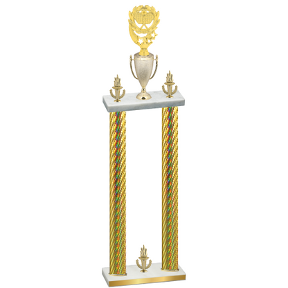 Double Gold Carbon Fiber Victory Pickleball Trophy