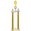 Double Gold Carbon Fiber Third Place Pickleball Trophy