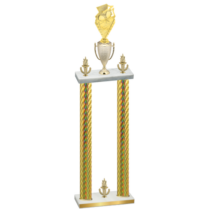 Double Gold Carbon Fiber Victory Pickleball Trophy
