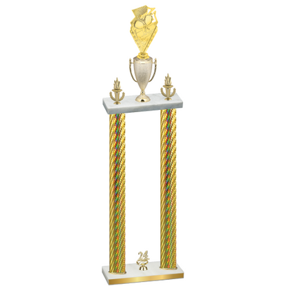 Double Gold Carbon Fiber Year Pickleball Trophy