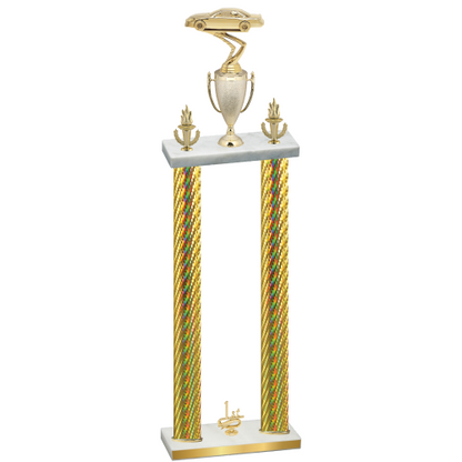 Double Gold Carbon Fiber First Place Cars Trophy