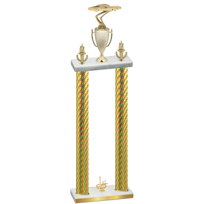 Double Gold Carbon Fiber First Place Cars Trophy