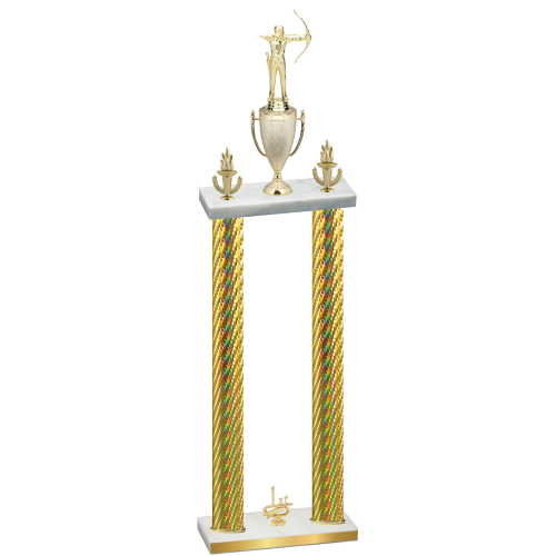 Double Gold Carbon Fiber First Place Archery Trophy