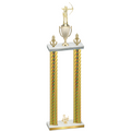 Double Gold Carbon Fiber Third Place Archery Trophy