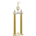 Double Gold Carbon Fiber Third Place Archery Trophy