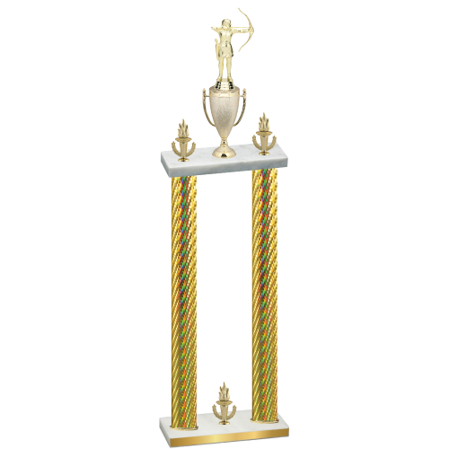 Double Gold Carbon Fiber Victory Archery Trophy