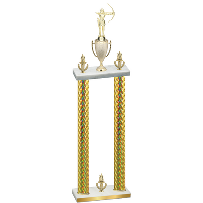 Double Gold Carbon Fiber Victory Archery Trophy