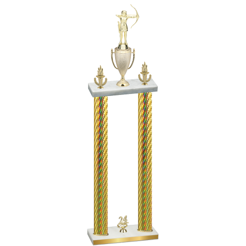 Double Gold Carbon Fiber Year Archery Trophy