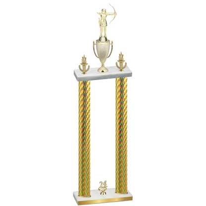 Double Gold Carbon Fiber Year Archery Trophy