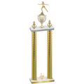 Double Gold Carbon Fiber Third Place Skater Trophy