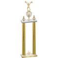 Double Gold Carbon Fiber Second Place Weights Trophy