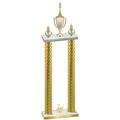Double Gold Carbon Fiber Second Place Chess Trophy