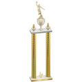 Double Gold Carbon Fiber Fourth Place Basketball Trophy