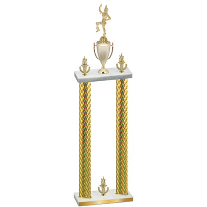 Double Gold Carbon Fiber Victory Majorette Trophy