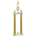 Double Gold Carbon Fiber Year Majorette Trophy