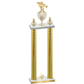 Double Gold Carbon Fiber First Place Fishing Trophy