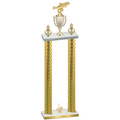 Double Gold Carbon Fiber First Place Fishing Trophy