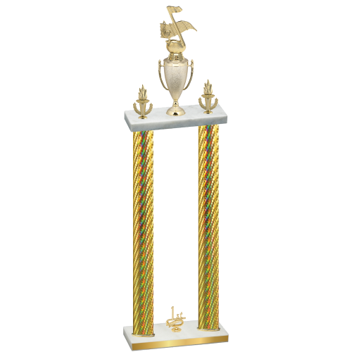 Double Gold Carbon Fiber First Place Music Trophy