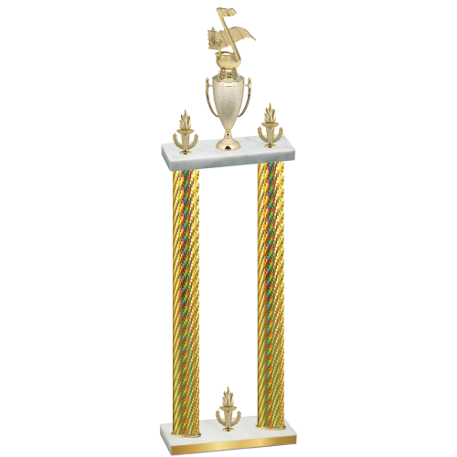 Double Gold Carbon Fiber Victory Music Trophy