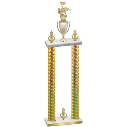 Double Gold Carbon Fiber Victory Music Trophy