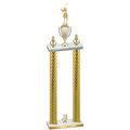 Double Gold Carbon Fiber Year Golf Trophy