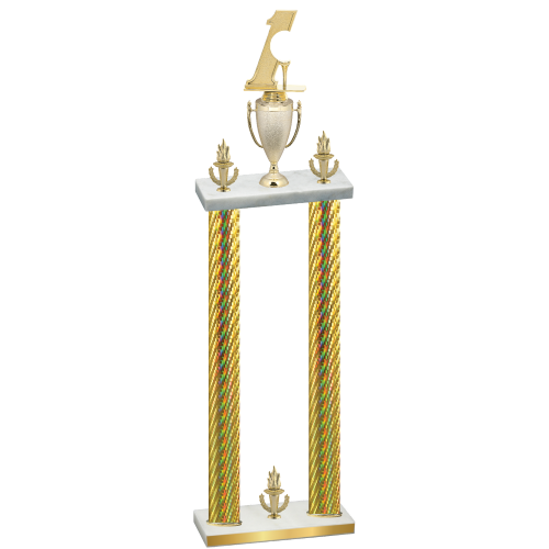Double Gold Carbon Fiber Victory Golf Trophy