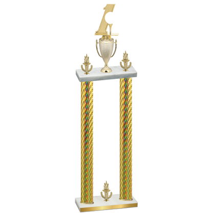 Double Gold Carbon Fiber Victory Golf Trophy